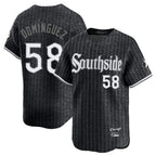 Chicago White Sox #58 Seranthony Dom¨ªnguez Player Black City Connect Limited Home Stitched Baseball Jersey
