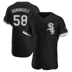 Chicago White Sox #58 Seranthony Dom¨ªnguez Player Black Limited Elite Home Stitched Baseball Jersey