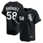 Chicago White Sox #58 Seranthony Dom¨ªnguez Player Black Limited Home Stitched Baseball Jersey