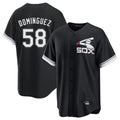 Chicago White Sox #58 Seranthony Dom¨ªnguez Player Black Spring Training Game Stitched Baseball Jersey