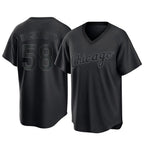 Chicago White Sox #58 Seranthony Dom¨ªnguez Player Black Home Game Stitched Baseball Jersey