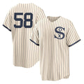 Chicago White Sox #58 Seranthony Dom¨ªnguez Player Cream Field of Dreams Home Game Stitched Baseball Jersey