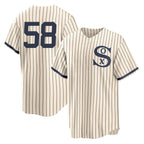 Chicago White Sox #58 Seranthony Dom¨ªnguez Player Cream Field of Dreams Home Game Stitched Baseball Jersey