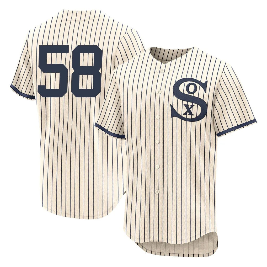 Chicago White Sox #58 Seranthony Dom¨ªnguez Player Cream Field of Dreams Limited Elite Home Stitched Baseball Jersey