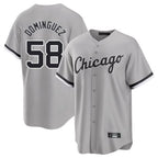 Chicago White Sox #58 Seranthony Dom¨ªnguez Player Gray Home Game Stitched Baseball Jersey