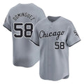 Chicago White Sox #58 Seranthony Dom¨ªnguez Player Gray Road Limited Home Stitched Baseball Jersey