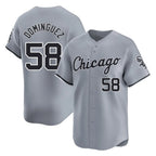 Chicago White Sox #58 Seranthony Dom¨ªnguez Player Gray Road Limited Home Stitched Baseball Jersey