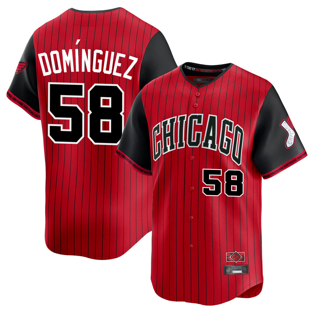 Chicago White Sox #58 Seranthony Dom¨ªnguez Player Red City Connect Limited Home Stitched Baseball Jersey
