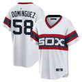 Chicago White Sox #58 Seranthony Dom¨ªnguez Player White Home Game Stitched Baseball Jersey
