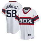 Chicago White Sox #58 Seranthony Dom¨ªnguez Player White Home Game Stitched Baseball Jersey