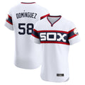 Chicago White Sox #58 Seranthony Dom¨ªnguez Player White Limited Elite Home Stitched Baseball Jersey