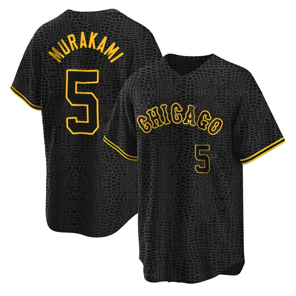 Chicago White Sox #5 Munetaka Murakami Player Black Snake Skin City Home Game Stitched Baseball Jersey