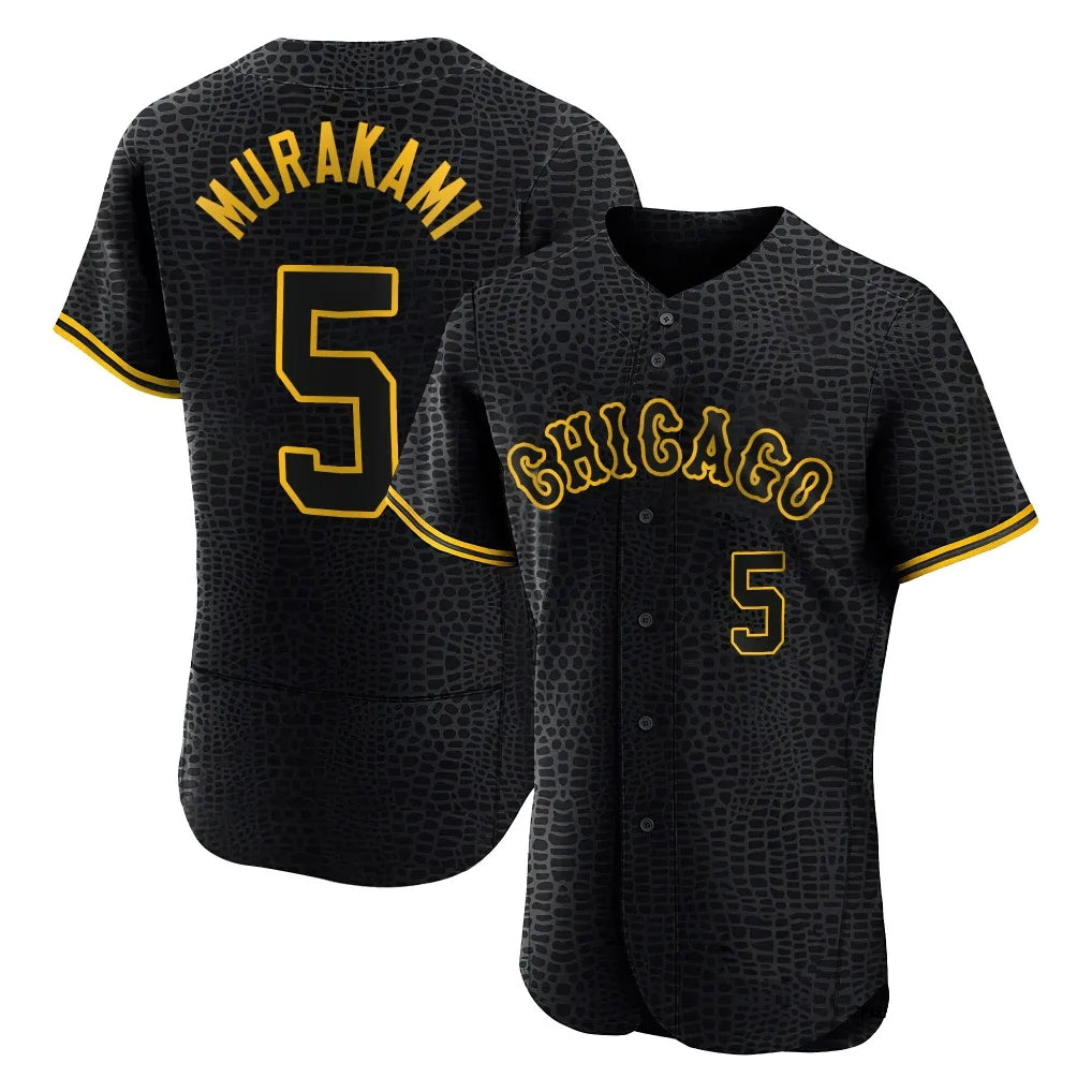 Chicago White Sox #5 Munetaka Murakami Player Black Snake Skin City Limited Elite Home Stitched Baseball Jersey