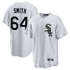 Chicago White Sox #64 Shane Smith Player White Stripe Home Game Stitched Baseball Jersey