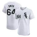 Chicago White Sox #64 Shane Smith Player White Stripe Limited Elite Home Stitched Baseball Jersey