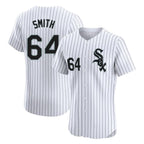 Chicago White Sox #64 Shane Smith Player White Stripe Limited Elite Home Stitched Baseball Jersey