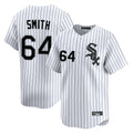 Chicago White Sox #64 Shane Smith Player White Stripe Limited Home Stitched Baseball Jersey