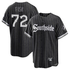 Chicago White Sox #72 Carlton Fisk Player Black City Connect Home Game Stitched Baseball Jersey