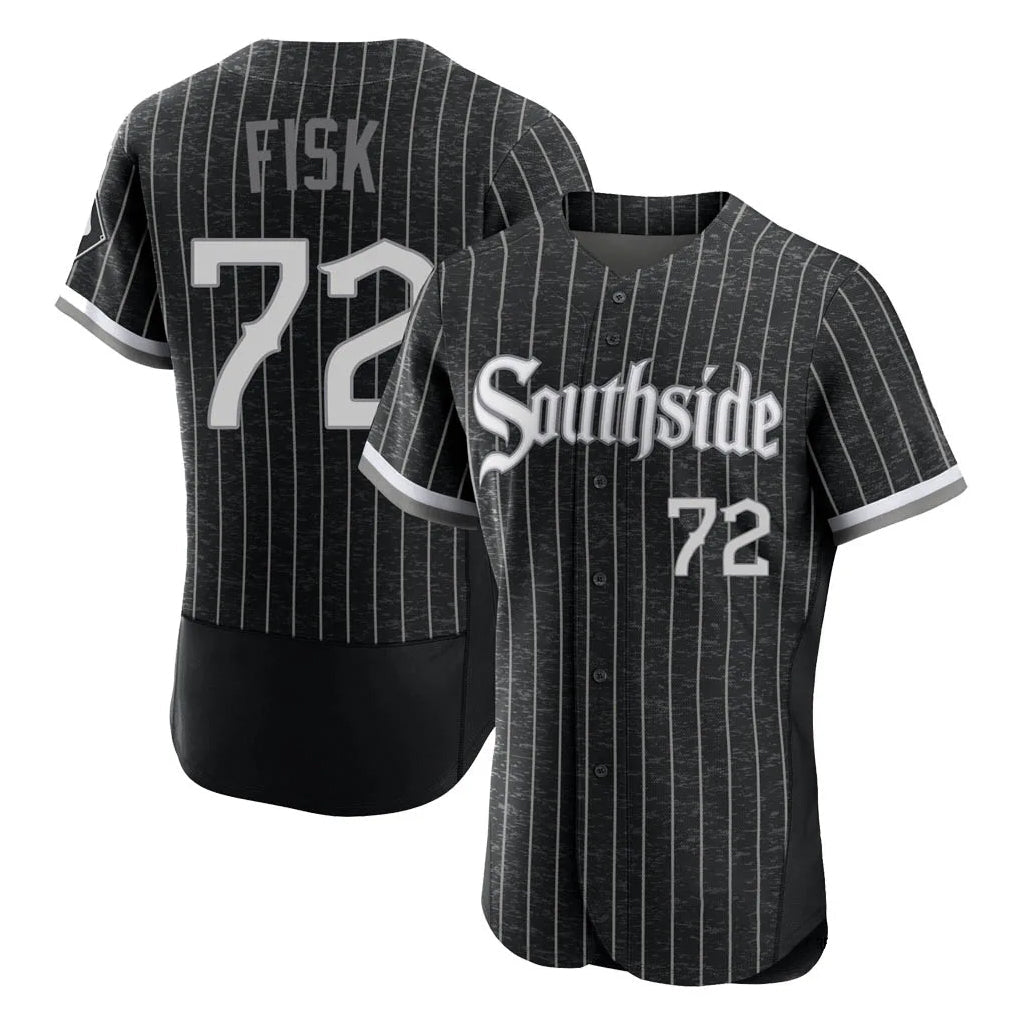 Chicago White Sox #72 Carlton Fisk Player Black City Connect Limited Elite Home Stitched Baseball Jersey
