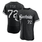 Chicago White Sox #72 Carlton Fisk Player Black City Connect Limited Elite Home Stitched Baseball Jersey