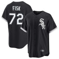 Chicago White Sox #72 Carlton Fisk Player Black Home Game Stitched Baseball Jersey