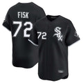 Chicago White Sox #72 Carlton Fisk Player Black Limited Home Stitched Baseball Jersey