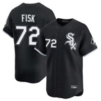 Chicago White Sox #72 Carlton Fisk Player Black Limited Home Stitched Baseball Jersey