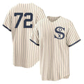 Chicago White Sox #72 Carlton Fisk Player Cream Field of Dreams Home Game Stitched Baseball Jersey