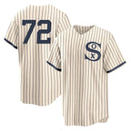 Chicago White Sox #72 Carlton Fisk Player Cream Field of Dreams Home Game Stitched Baseball Jersey