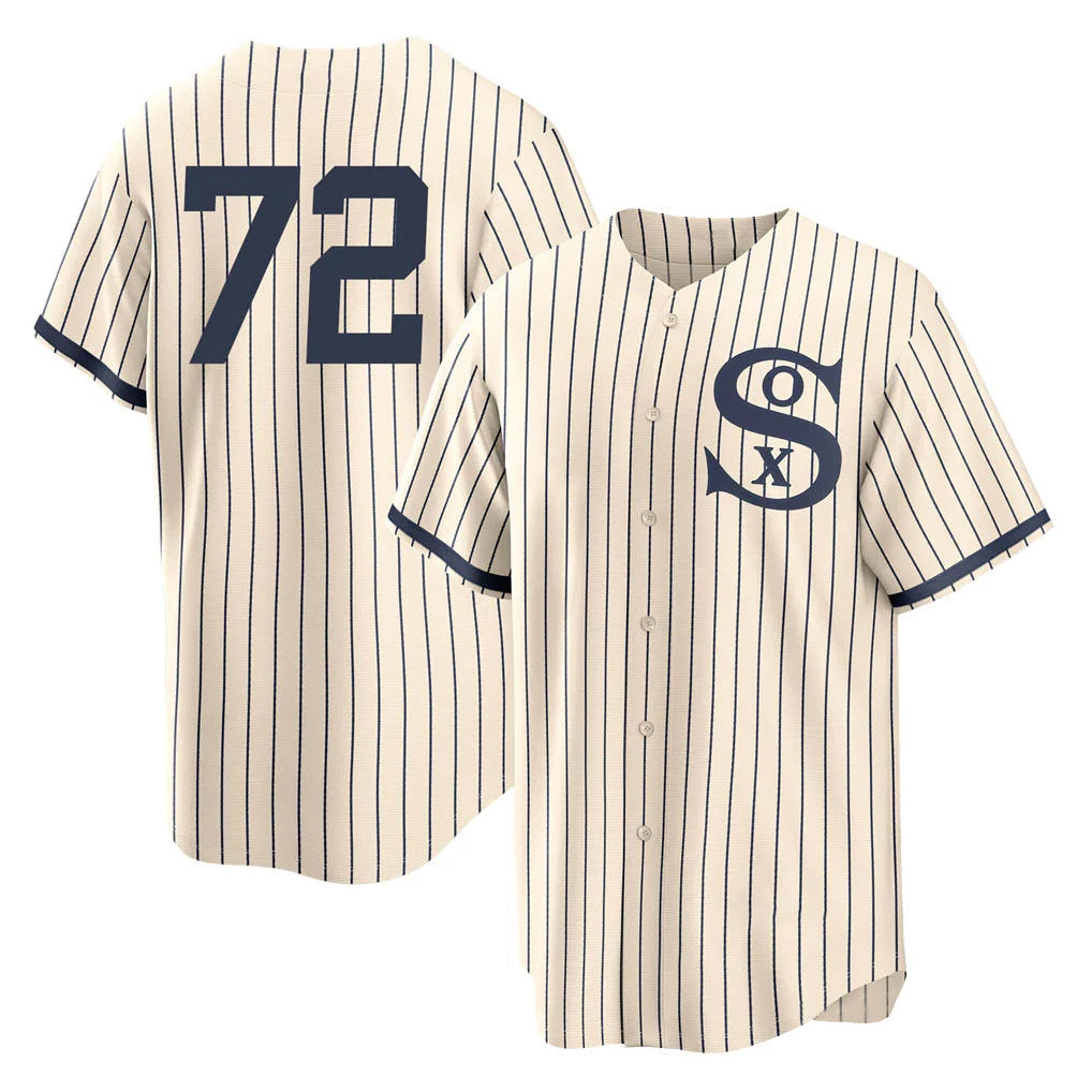 Chicago White Sox #72 Carlton Fisk Player Cream Field of Dreams Home Game Stitched Baseball Jersey
