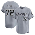 Chicago White Sox #72 Carlton Fisk Player Gray Road Limited Home Stitched Baseball Jersey