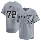 Chicago White Sox #72 Carlton Fisk Player Gray Road Limited Home Stitched Baseball Jersey