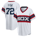 Chicago White Sox #72 Carlton Fisk White Home Cooperstown Collection Team Player Baseball Jersey