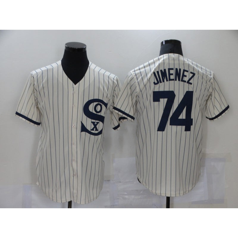 Chicago White Sox #74 Eloy Jimenez 2021 Cream Field of Dreams Name Cool Base Stitched Baseball Jersey