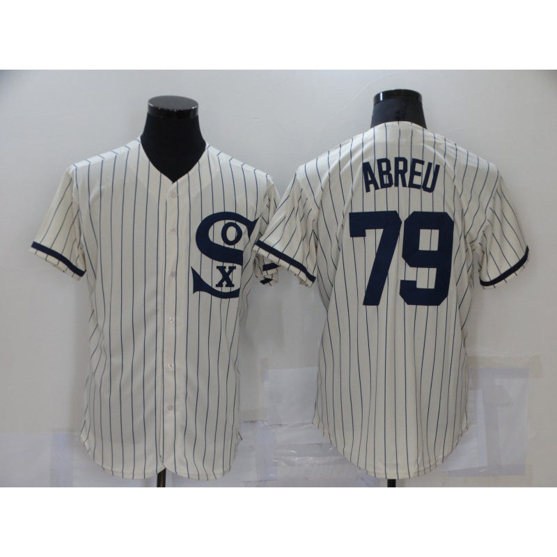 Chicago White Sox #79 Jose Abreu 2021 Cream Navy Field of Dreams Name Flex Base Stitched Baseball Jersey