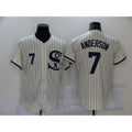 Chicago White Sox #7 Tim Anderson 2021 Cream Navy Field of Dreams Number Flex Base Stitched Baseball Jersey