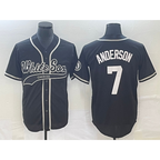 Chicago White Sox #7 Tim Anderson Black Cool Base Stitched Baseball Jersey