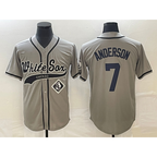 Chicago White Sox #7 Tim Anderson Grey Cool Base Stitched Baseball Jersey