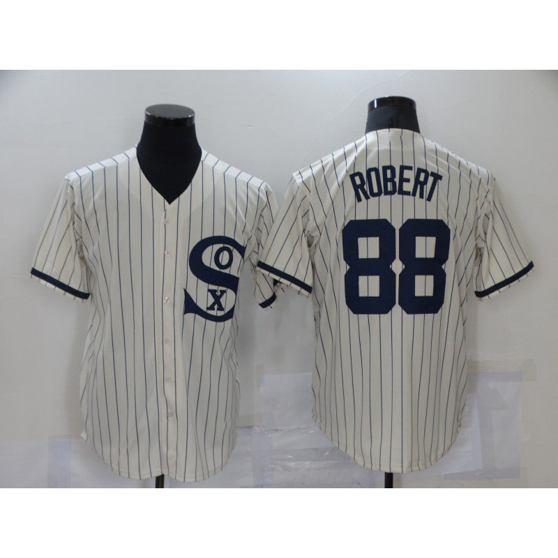 Chicago White Sox #88 Luis Robert 2021 Cream Navy Field of Dreams Name Flex Base Stitched Baseball Jersey