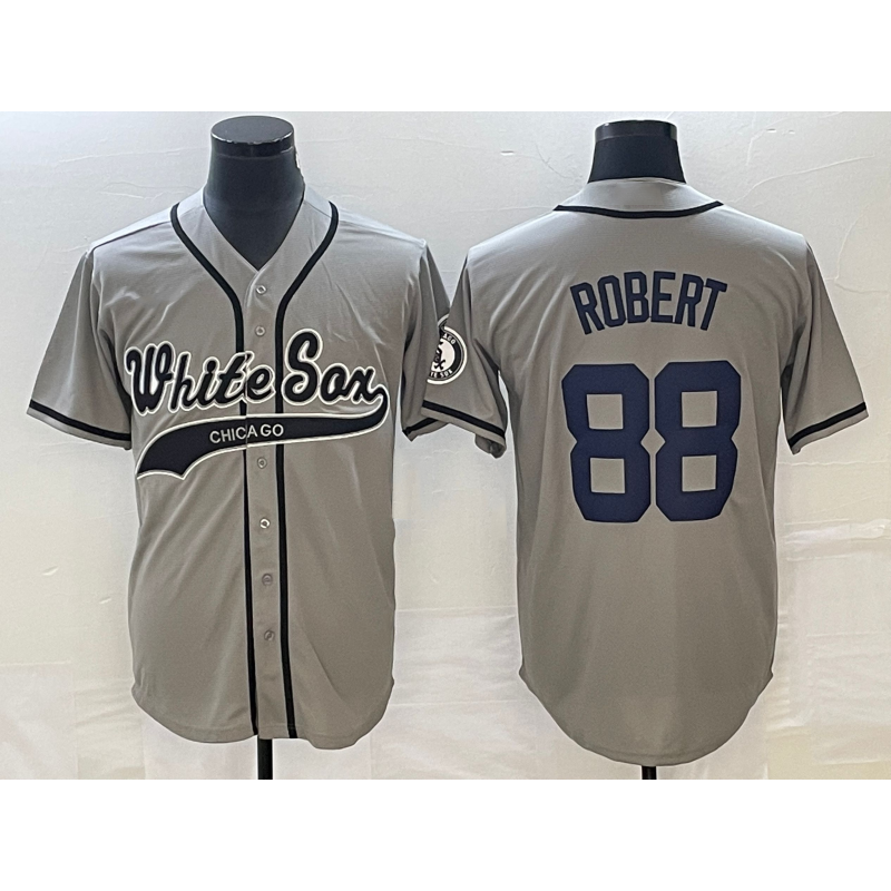 Chicago White Sox #88 Luis Robert Grey Cool Base Stitched Baseball Jersey