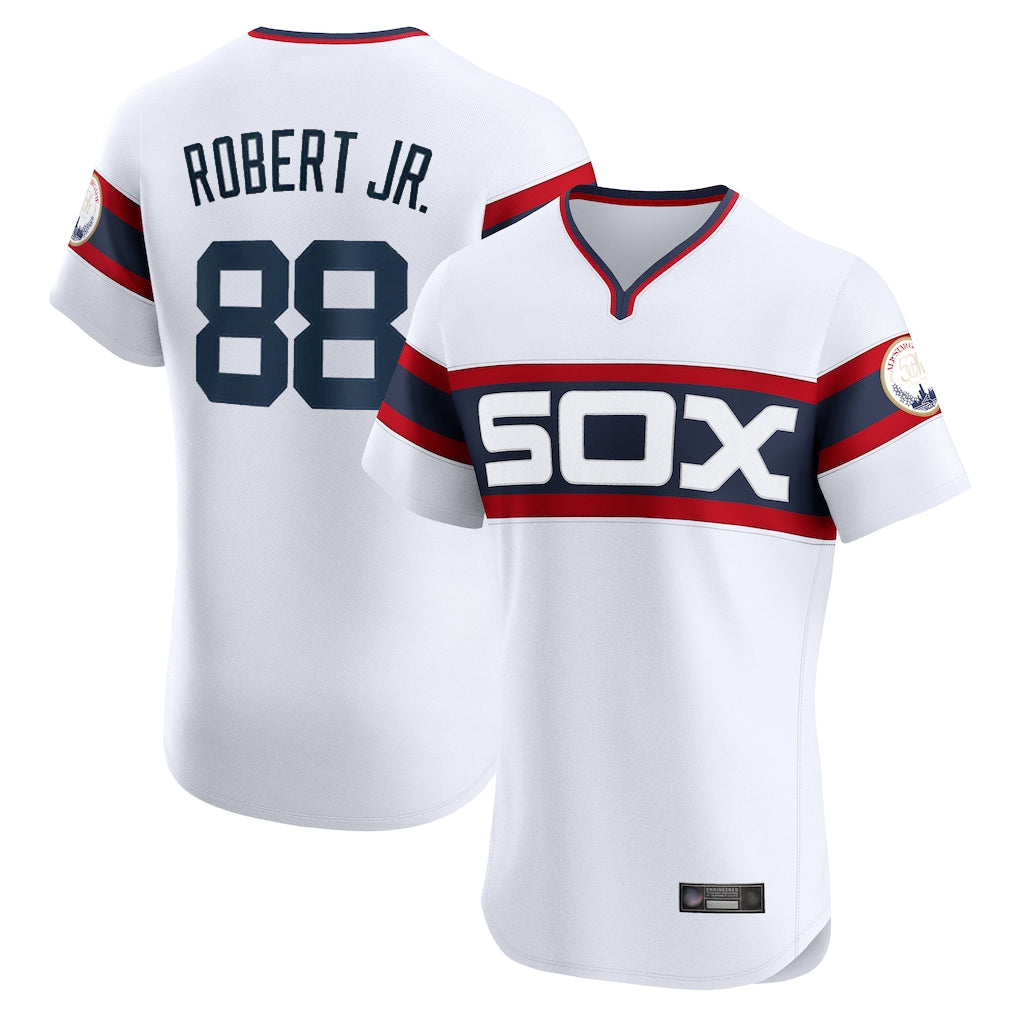 Chicago White Sox #88 Luis Robert Jr Player White Limited Elite Home Stitched Baseball Jersey