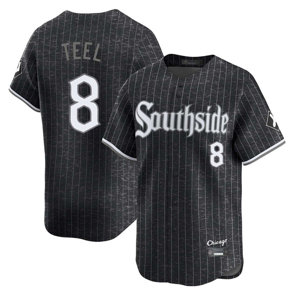 Chicago White Sox #8 Kyle Teel Player Black City Connect Limited Home Stitched Baseball Jersey