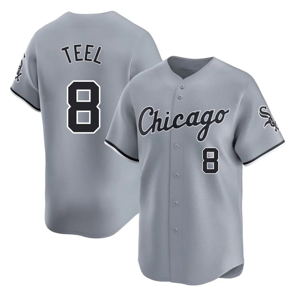 Chicago White Sox #8 Kyle Teel Player Gray Road Limited Home Stitched Baseball Jersey