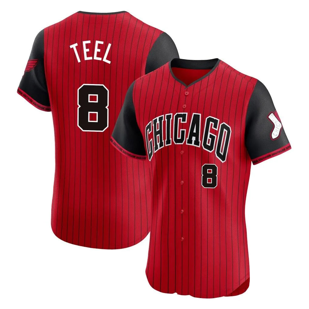 Chicago White Sox #8 Kyle Teel Player Red City Connect Limited Elite Home Stitched Baseball Jersey