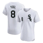 Chicago White Sox #8 Kyle Teel Player White Stripe Limited Elite Home Stitched Baseball Jersey