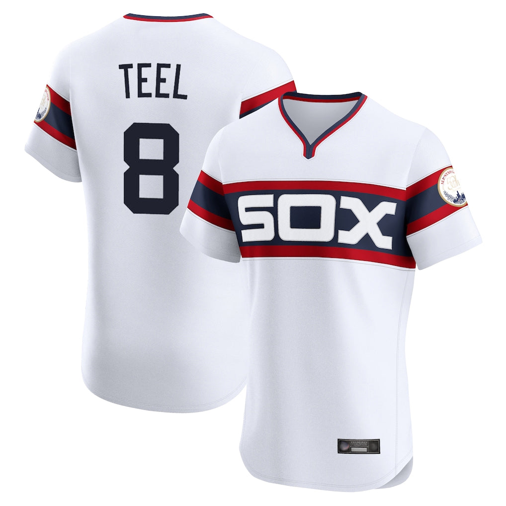 Chicago White Sox #8 Kyle Teel Player White Limited Elite Home Stitched Baseball Jersey