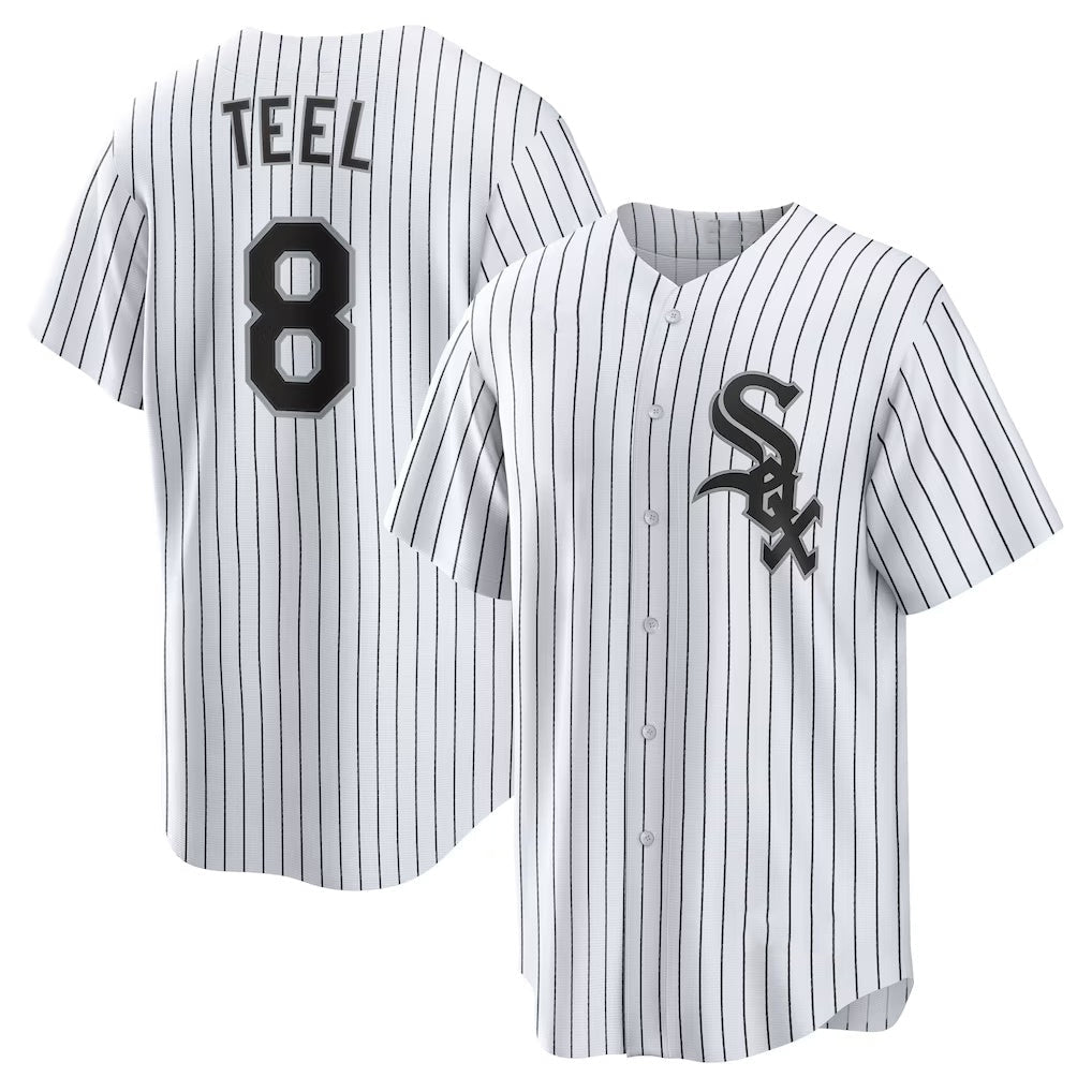 Chicago White Sox #8 Kyle Teel White Home Replica Baseball Jersey