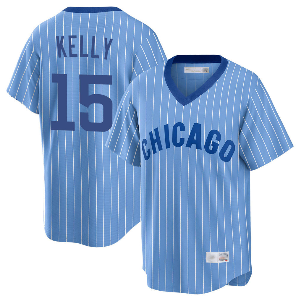 Chicago Cubs #15 Carson Kelly Player Blue Cooperstown Collection Limited Stitched Baseball Jersey