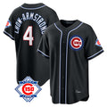 Chicago Cubs #4 Pete Crow-Armstrong Player Black Fashion Out 150th Anniversary Game Stitched Baseball Jersey
