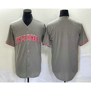 Cincinnati Reds Blank Grey Cool Base Stitched Baseball Jersey